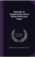 Remarks on Supplying the City of Boston With Pure Water