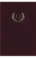 Monogram "q" Grid Notebook: 150 Page Journal Notebook Sketchbook