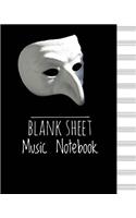 Blank Sheet Music Notebook- (Phantom Opera)