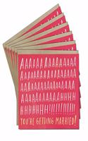 6-Pack Em & Friends You're Getting Married Card