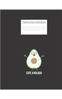 cute avocado Composition Notebook
