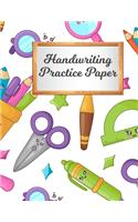 Handwriting Practice Paper: Writing Paper for Kids With Dotted Lined (Notebook With Dotted Lined Sheets for K-3 Students 100 Pages)