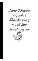 Now I know my abc's Thanks very much for teaching me