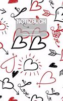 Notizbuch A5 Muster Love Liebe Herzen Herz: - 111 Seiten - EXTRA Kalender 2020 - Einzigartig - Dotgrid - Dotted - Punktraster - Geschenk - Geschenkidee
