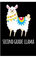 Second Grade Llama: 6x9 - Blank Lined Journal Notebook for Llama Lovers- Perfect for back to School. Funny llama gift under 10 for Boys and Girls. 100 pages. (Compositi