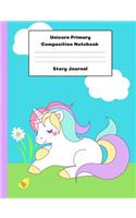 Unicorn Primary Composition Notebook Story Journal: Picture Space And Dashed Midline - Kindergarten to Early Childhood - 120 Story Paper Pages