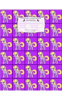 Unruled Composition Notebook. 8.5 X 11. 120 Pages. Unicorn Theme Pattern
