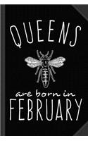 Queens Are Born in February Journal Notebook: Blank Lined Ruled for Writing 6x9 120 Pages