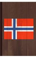 Norway Flag Journal Notebook: Blank Lined Ruled for Writing 6x9 110 Pages