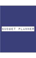 Budget Planner: Large Weekly Budget Journal: Dark Blue Cover with Retro White Design