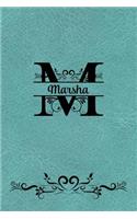 Split Letter Personalized Name Journal - Marsha