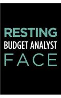Resting Budget Analyst Face: Blank Lined Novelty Office Humor Themed Notebook to Write In: With a Practical and Versatile Wide Rule Interior