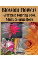 Blossom Flowers Grayscale Coloring Book