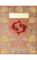 Monogram Pisces Sketchbook: Blank Art Pad Notebook Journal(76 Monogram Nouveauthree 150 Sketch)