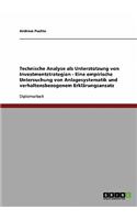 Technische Analyse als Unterstützung von Investmentstrategien - Eine empirische Untersuchung von Anlagesystematik und verhaltensbezogenem Erklärungsansatz