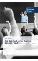 Job Satisfaction for Exercise Science Faculty