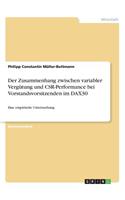 Zusammenhang zwischen variabler Vergütung und CSR-Performance bei Vorstandsvorsitzenden im DAX30