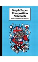 Graph Paper Composition Notebook Quad Rule 5x5 Grid Paper - 150 Sheets (Large, 8.5 x 11"): Hockey Kid United Kingdom