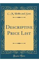 Descriptive Price List (Classic Reprint)