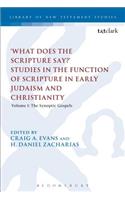 'What Does the Scripture Say?' Studies in the Function of Scripture in Early Judaism and Christianity