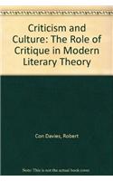 Criticism and Culture