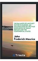Balance of Military Power in Europe