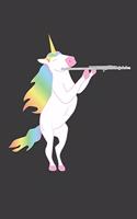 Einhorn spielt Querflöte