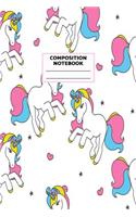 Composition Notebook: Unicorn Journal for Girls, Teen and Women Cute Matte Cover Design with Blank Lined Interior College Ruled (Great as Party Favors, Gifts, Diary, Jour