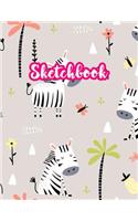 Sketchbook: Cute Drawing Note Pad and Sketch Book for Kids, Girls and Adult - Large 8.5 x 11 Matte Cover with White Interior (Perfect for Sketching, Coloring, W