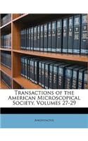 Transactions of the American Microscopical Society, Volumes 27-29