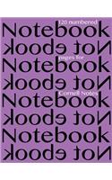 Notebook 120 numbered pages for Cornell Notes: Love, Hope, Faith Notebook for Cornell notes with purple cover - 8.5"x11" ideal for studying, includes guide to effective studying and learning