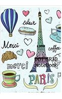 Dot Grid Notebook: Sketchy Paris