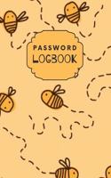 Password Logbook: Bee Internet Password Keeper With Alphabetical Tabs - Handy Size 6 x 9 inches (vol. 2)
