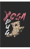 Pug Yoga Notebook: Diary Journal 6x9 inches with 120 Dot Grid Pages