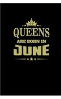 Queens Born June: Composition Notebook Writing Journal 6" x 9" 0 Pages. Journal Notebook for Note Taking, Diary, Journaling, Gratitude and Reminder for Girls, Women a
