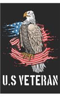 U.S Veteran: Veterans Day Line Journal Gift For Those Heroes who can sacrifice their life for my country