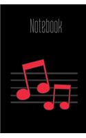 Notebook: Retro Design Notebook for Music Lovers. Song Writing Journal: Lined/Ruled Paper For Musicians, Music Lovers, Students, Songwriting. Size 6" x 9" .12