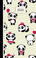 2020 Panda Journal Diary: 12 Months Week to page 150 pages 6x9 with plenty of note writing space - plus Contacts - Password - Birthday lists(41 2020 Weekly Planner Organizer Diary Journal)