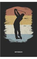 Notizbuch: A5 Notizheft mit punktierten Linien für Retro Vintage Golf Freunde. Ideales Golfplatz Golfspiel Journal oder Notizbuch. Perfektes Tagebuch oder Tasc