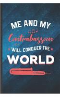 Me and My Contrabassoon Will Conquer the World: Funny Blank Lined Music Teacher Lover Notebook/ Journal, Graduation Appreciation Gratitude Thank You Souvenir Gag Gift, Stylish Graphic 110 Pages