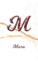 Mara: Sketchbook - Blank Imaginative Sketch Book Paper - Letter M Rose Gold White Marble Pink Effect Cover - Teach & Practice Drawing for Experienced & As