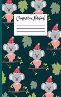 Composition Notebook: Cute Bbay Koala Bear Cartoon themed Cover Composition Notebook For Girls Boys Kids Teens For Taking notes & Ideas - Perfect gifts For Koala Lovers.