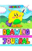 Reggie's Drawing Journal: Personalized Book with Child's Name, Primary Drawing and Writing Journal, Including 65 Pages with 1" Ruled Lines and a Drawing Box, For Preschoolers