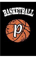 P Monogram Initial Basketball Journal