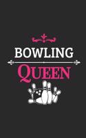 Bowling Queen: Bowling Journal 6x9 Lined Notebook