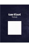 Game Wizard Notebook: 1/6" Dot Grid Graph Paper Rule