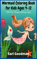 Mermaid Coloring Book for Kids Ages 4-12