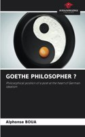 Goethe Philosopher ?