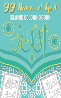 99 Names of God Islamic Coloring Book