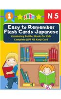 Easy to Remember Flash Cards Japanese Vocabulary Builder Books for Kids Complete Kanji JLPT N5 Card